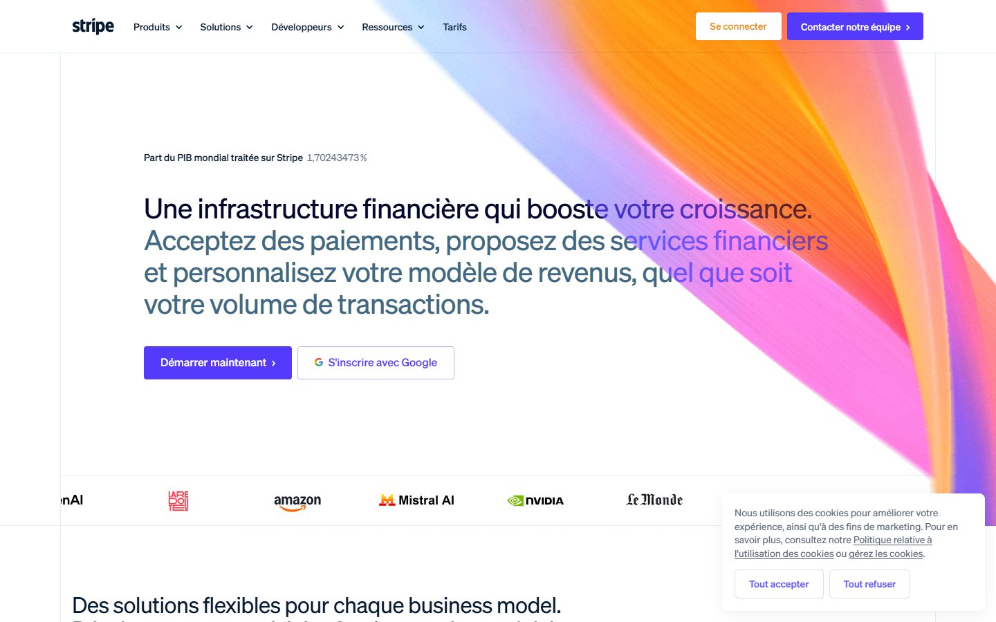 Screenshot of stripe.com